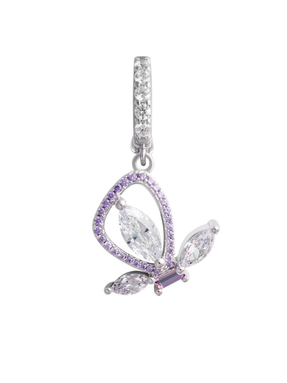 Once Upon A Butterfly s925 Silver Charm necklace pendant feminine girlhoodcore